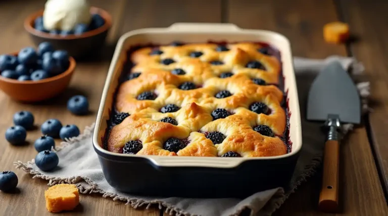 3 ingredient blueberry cobbler