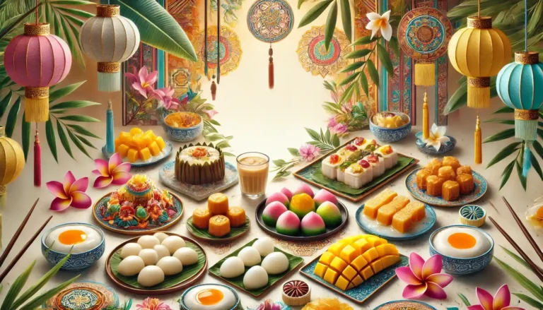 variety of iconic Asian desserts