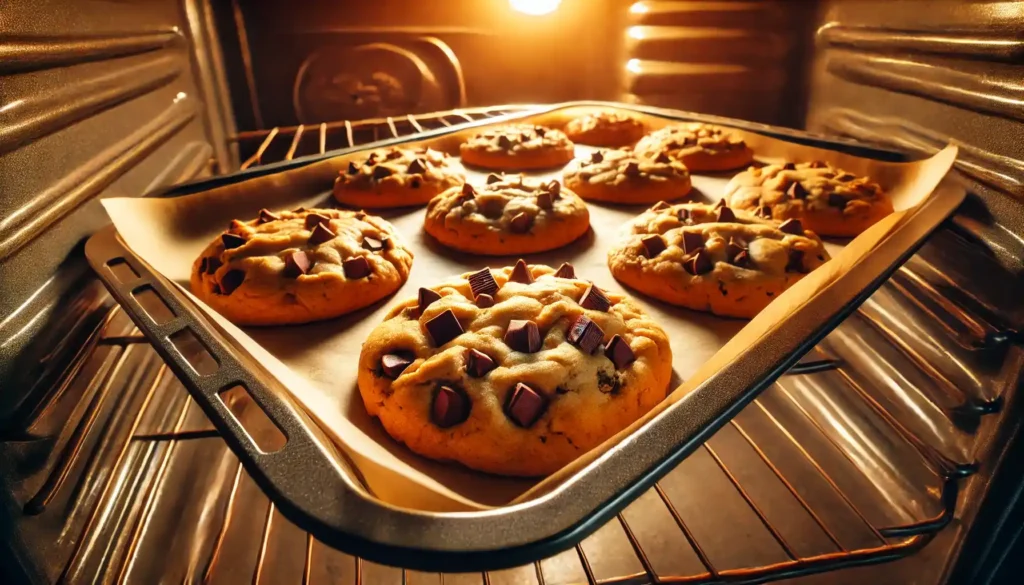 heat chocolate chip cookies without eggs in oven