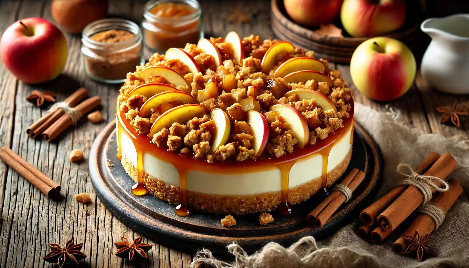 Apple Crumble Cheesecake