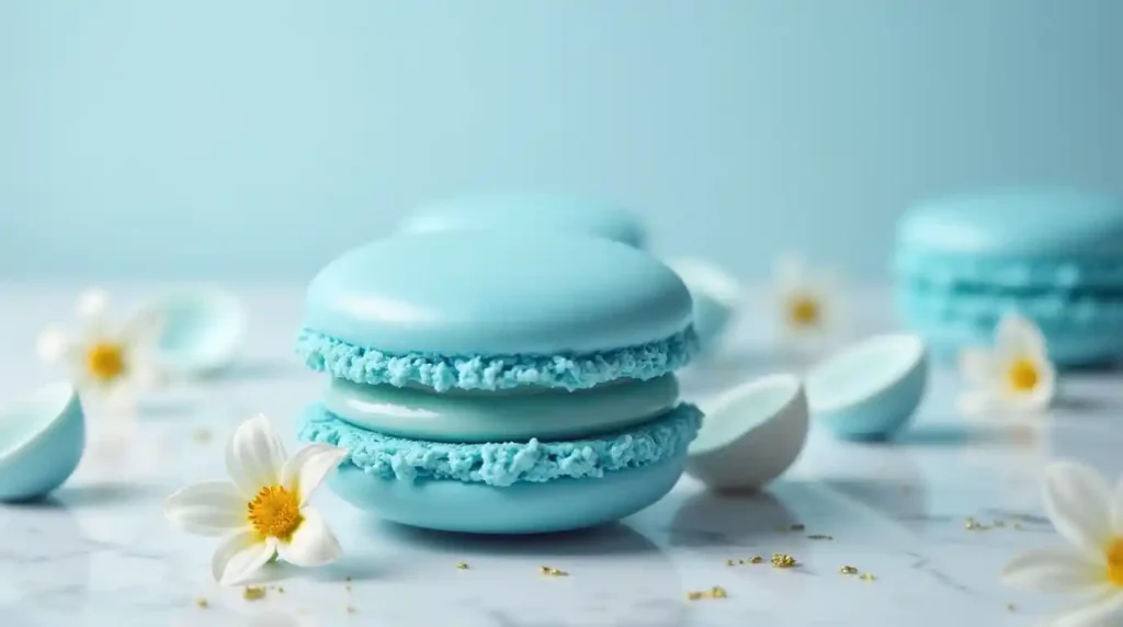 blue macarons recipes