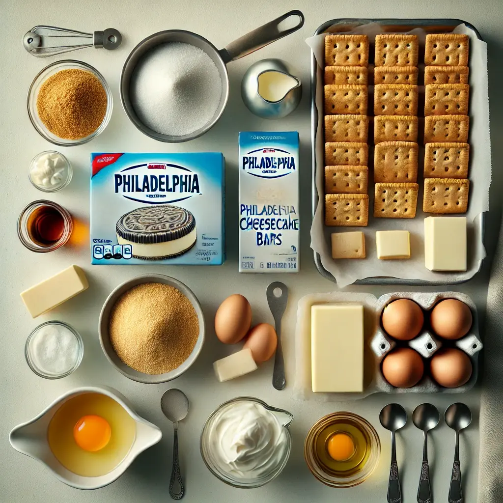 ingredients for philadelphia cheesecake bars recipe