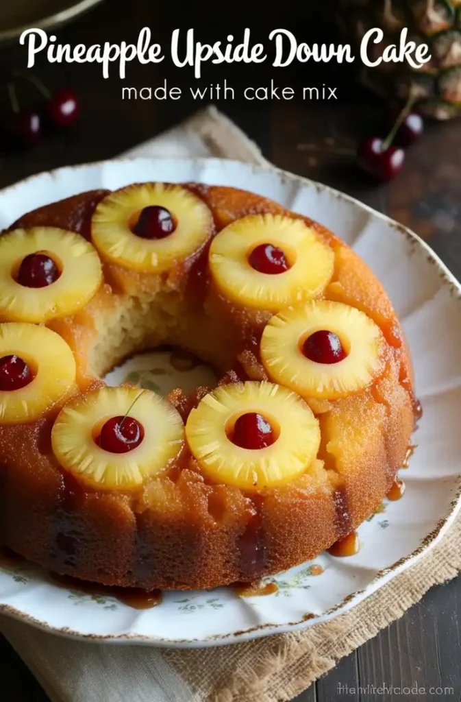 Pineapple Upside Down Cake with Cake Mix